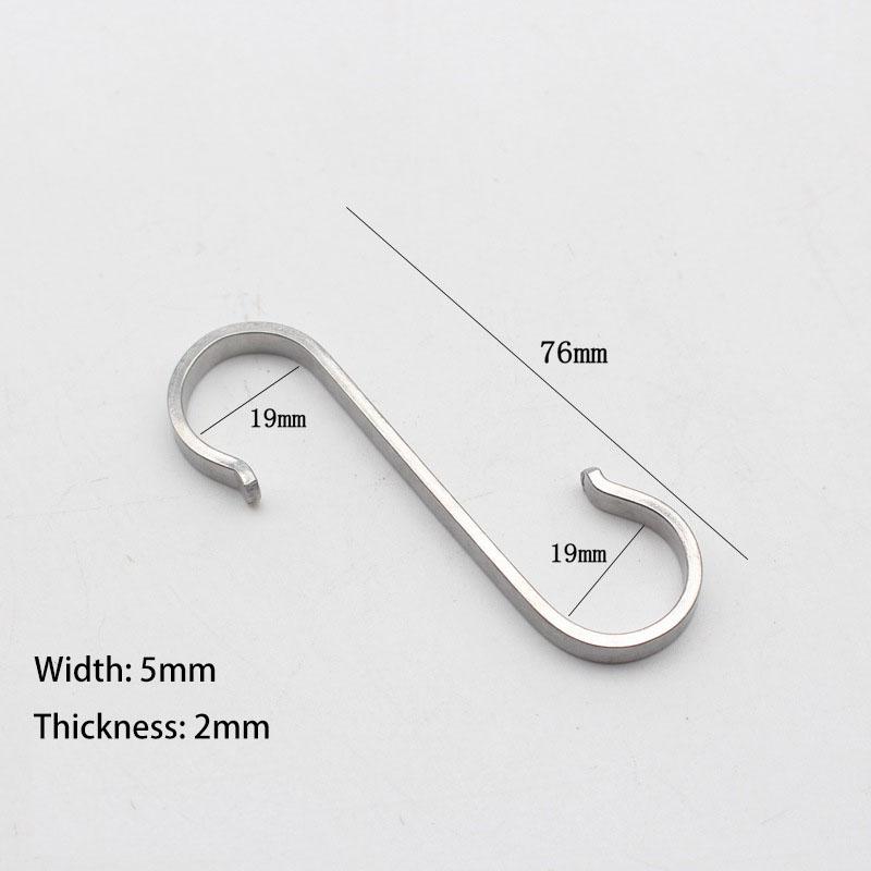 304 Stainless Steel S Shaped Metal Hanging Hooks for Hanging, Metal Kitchen Pot Pan Hanger Storage Rack Closet S Type Hooks