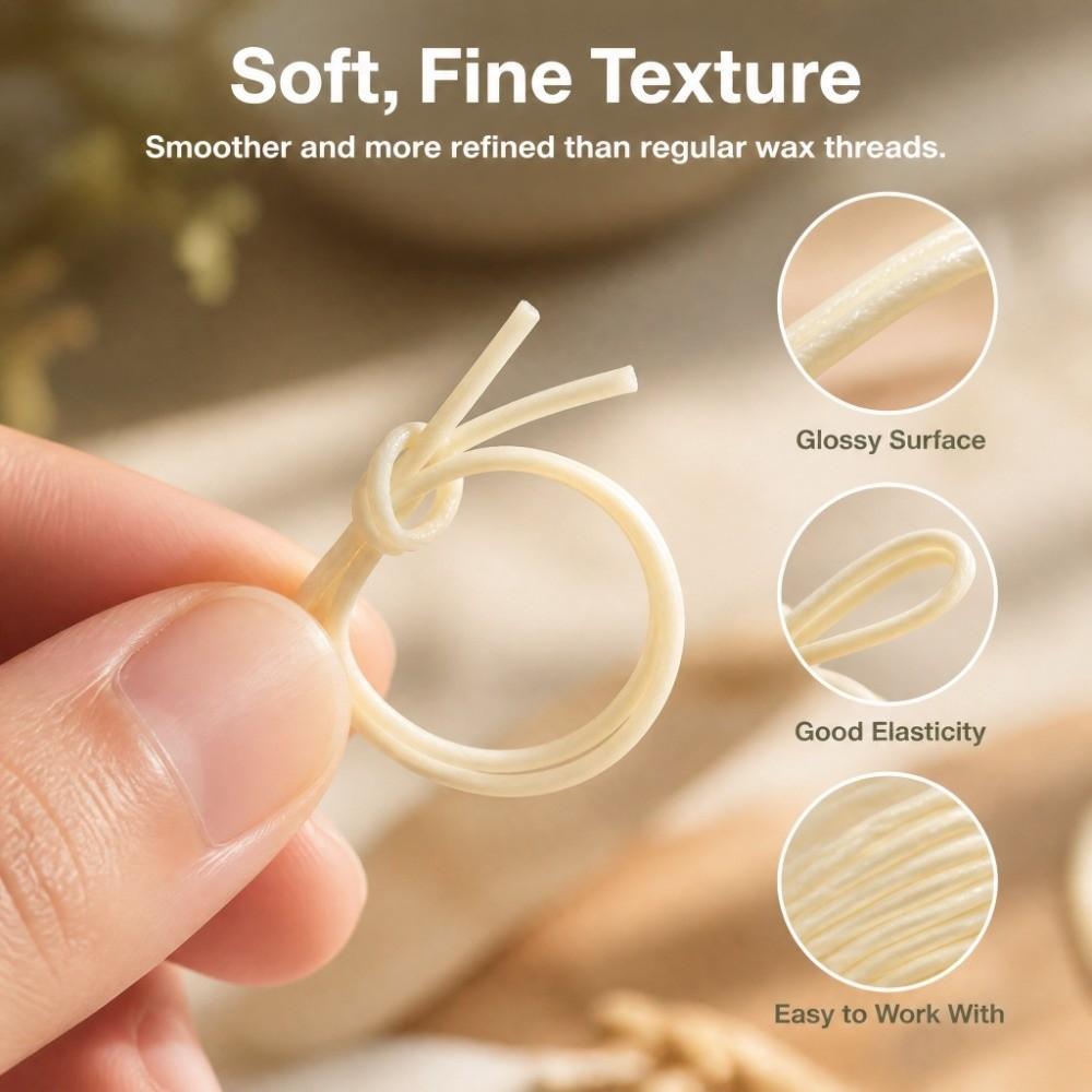 Wax Coated Beading Thread 175 Yards Macrame Rope Stylish Waxed Cotton Cord  Craft Projects