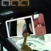 1 Set LED HD Makeup Mirror Car Sun Visor Plate Make Up Mirror With 3X Magnifying Vanity Mirror 3 Colors Light Mirror