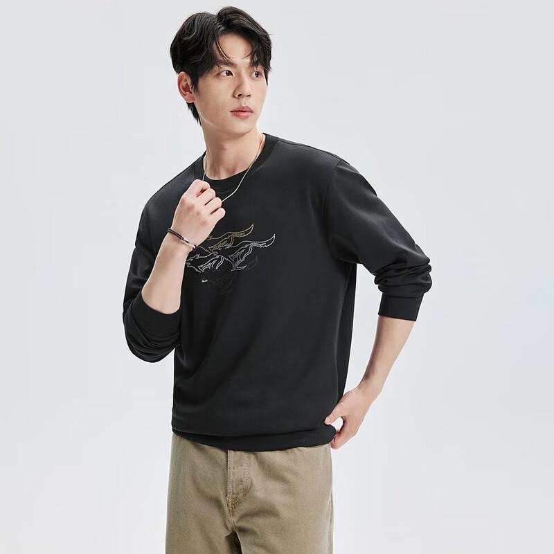 SEPTWOLVES Men's Antibacterial Modal Crew Neck Sweatshirt