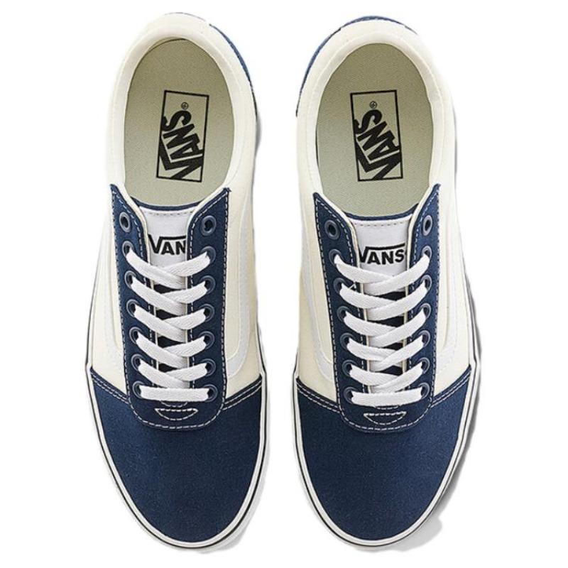 Vans Ward Minimalist Low Top Canvas Shoes For Men Blue White VN0A38DM5S2