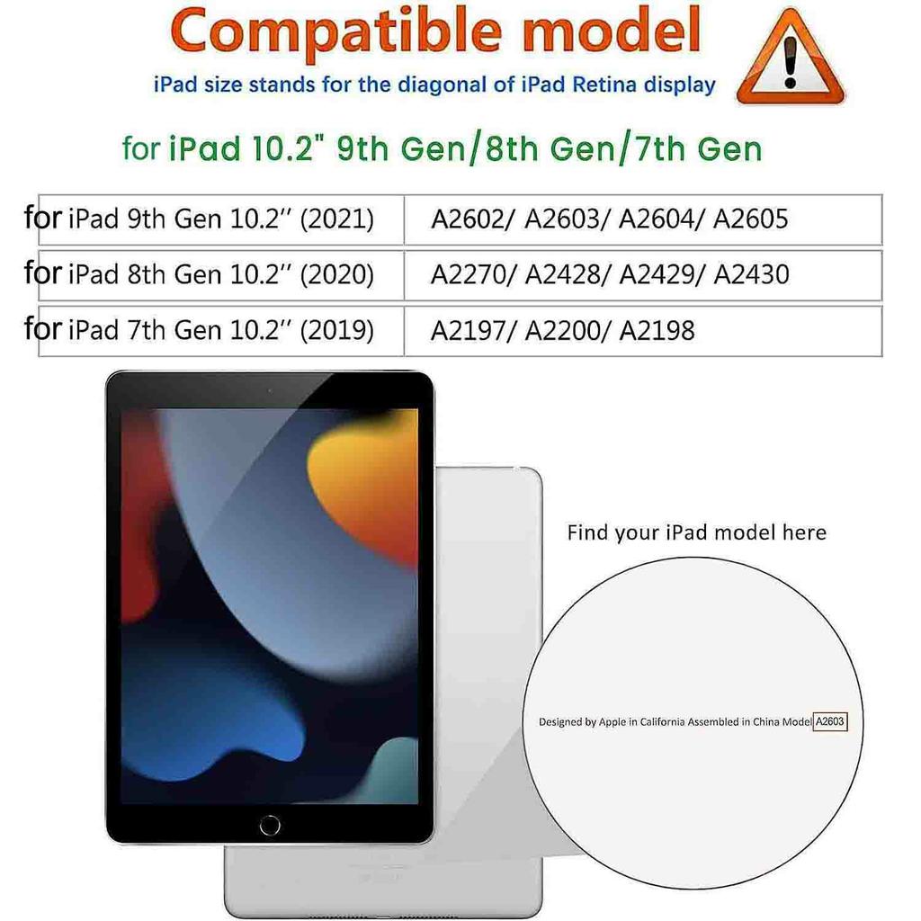 Smart Tablet Case For iPad 10.2 (2021)/(2020)/(2019) Double-Sided Magnetic Closure Leather Cover