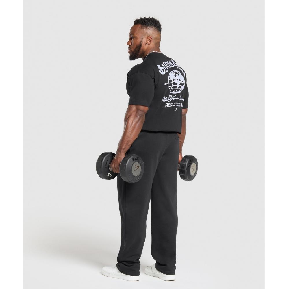 Gymshark Dépassez Vos Barrières T-shirt Noir A2b8i Bb2j