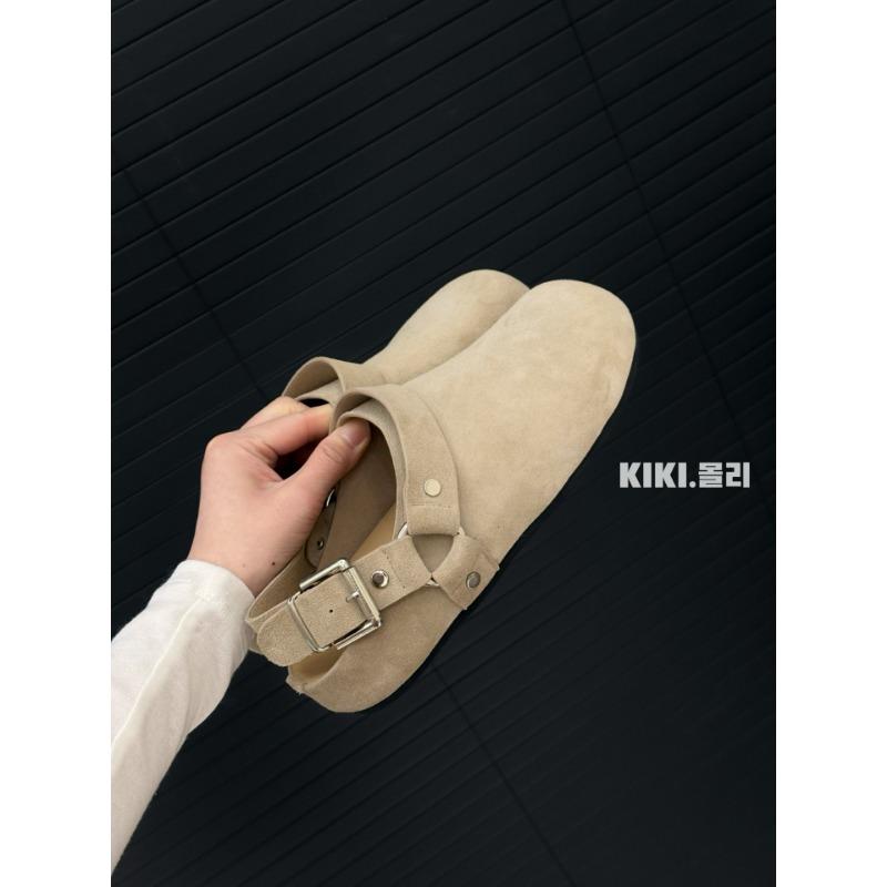 

Retro punk style early spring new design feeling sweet and cool two wear half drag outside wearing soft bottom slippers women 35