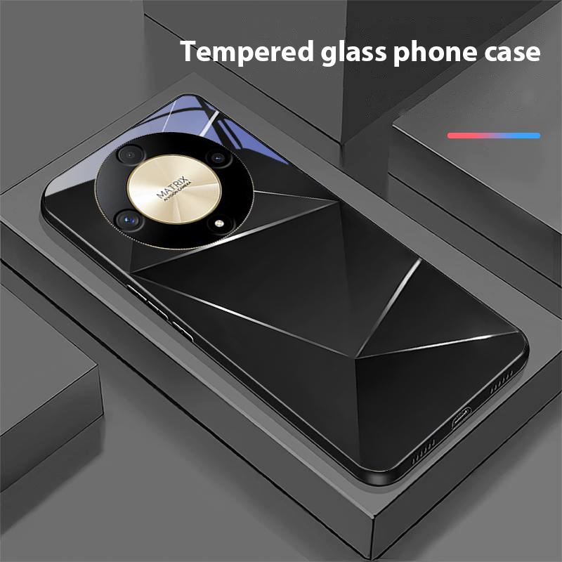 Geometric Prism For Honor Magic 6 50 70 90 Lite X7b 200 Pro Nova 10 Nova 5T X6 P30 Pura 70 Ultra Tempered Glass Phone Case
