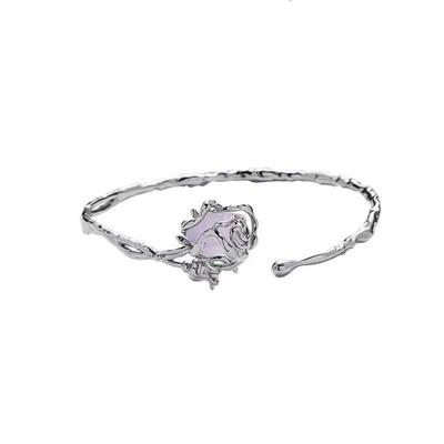 Lila Zirkon Dornenrose Armband