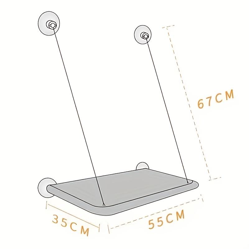 Ultra-Soft Cat Window Perch Hammock with Strong Suction Cups - Wide Viewing Space for Cats, Space-Saving Design for Pet Lovers