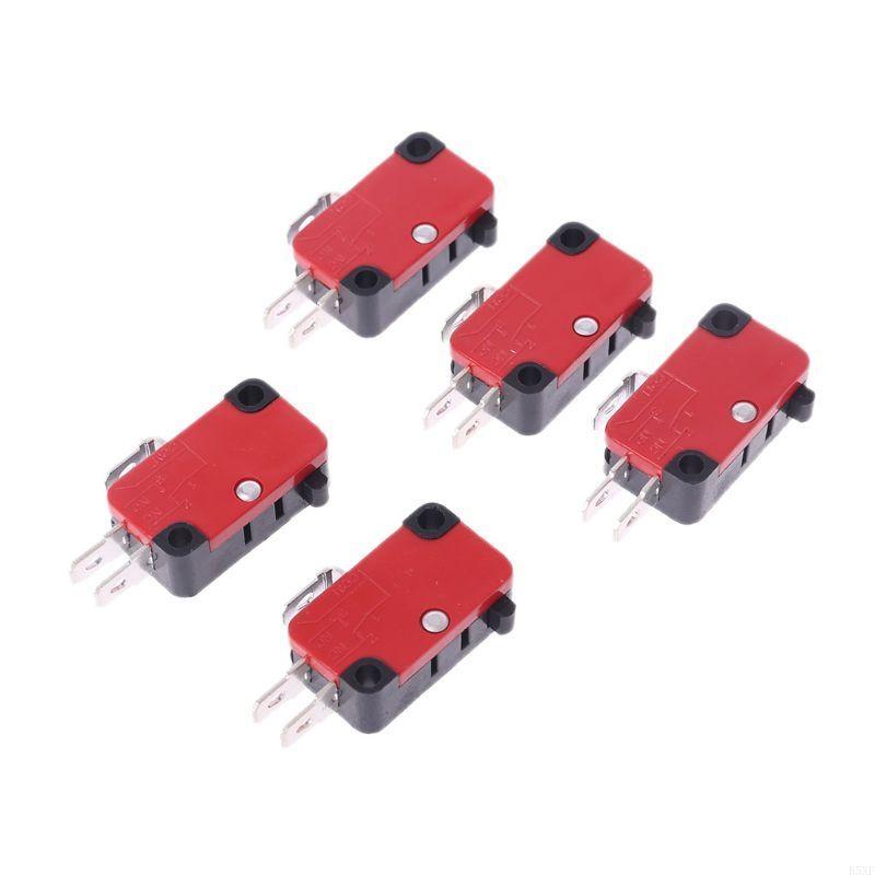 2025 New 5Pcs 250V 16A Safety Micro Limit Switch V-15-1C25 Roller Lever Action