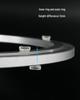 Rotating Round Dining Table with Solid Wood Base and Marble Glass Top
