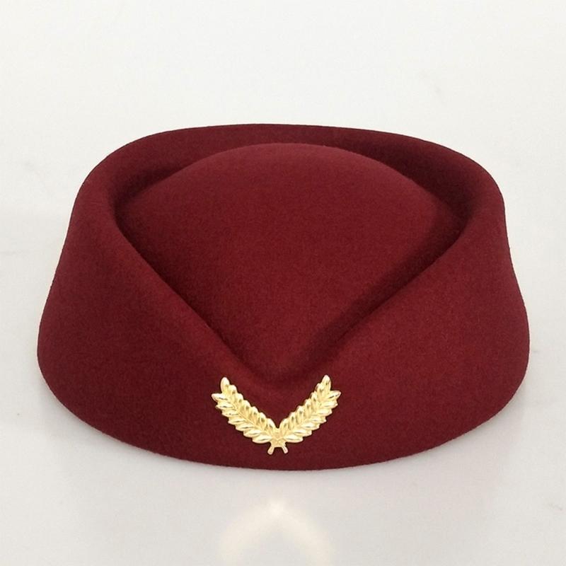 Kapelusz Stewardesy Stewardesa Hostessa Strój Cosplay Transmisja na żywo Występ sceniczny Nieruchomość budowlana