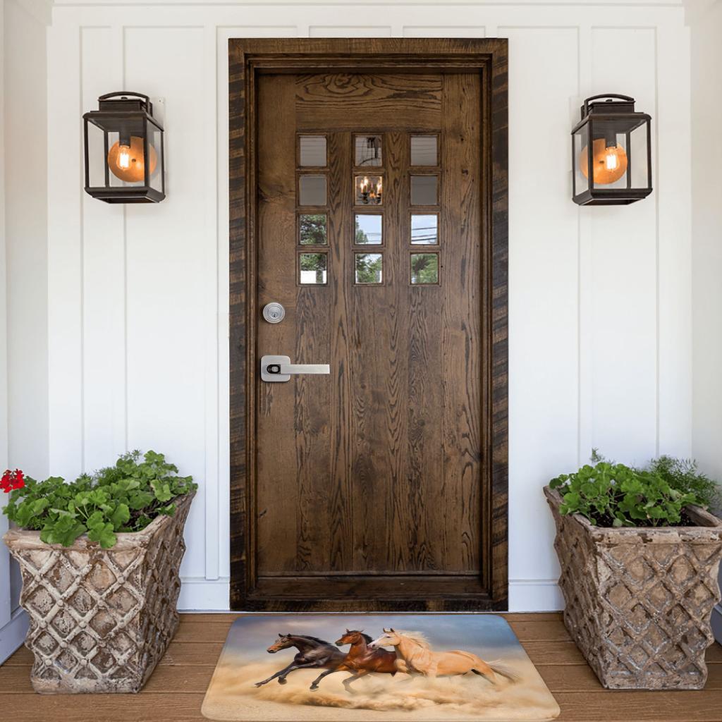 Horse Floor Door Kitchen Bathroom Mats Anti-Slip Outdoor Animal Doormat Living Room Entrance Rug Carpet Footpad