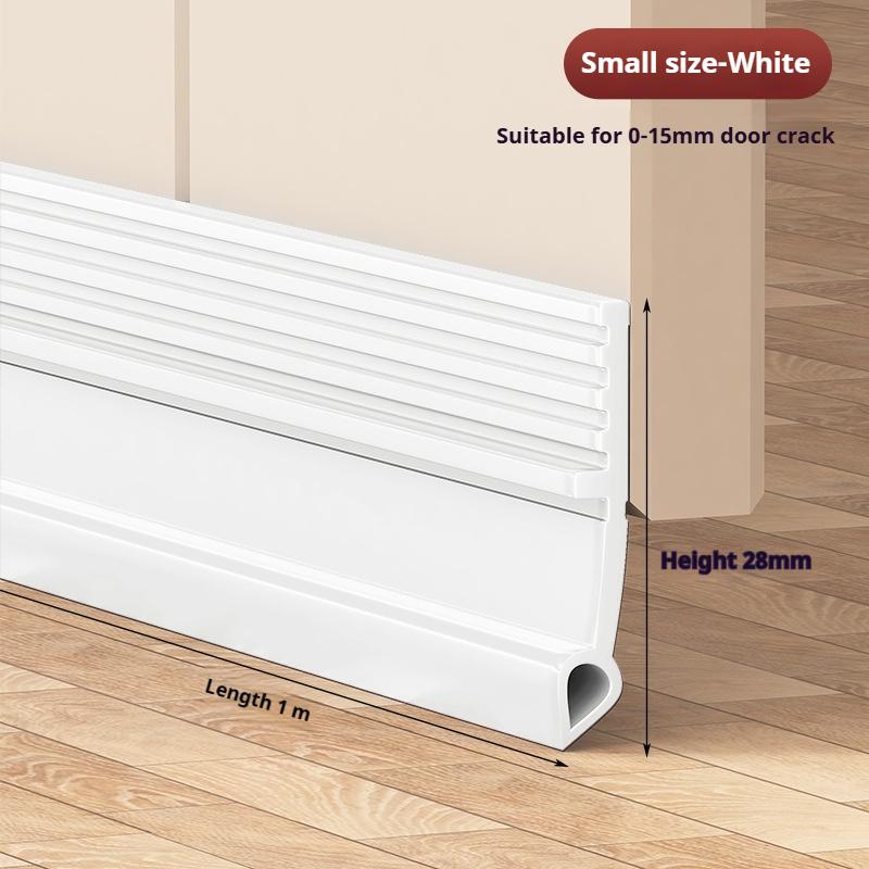 

1pc 1M/39.37in Self-Adhesive Windproof Door Bottom Seal Strip Double Dustproof Free-Cutting Under Door Weatherstrip 1M