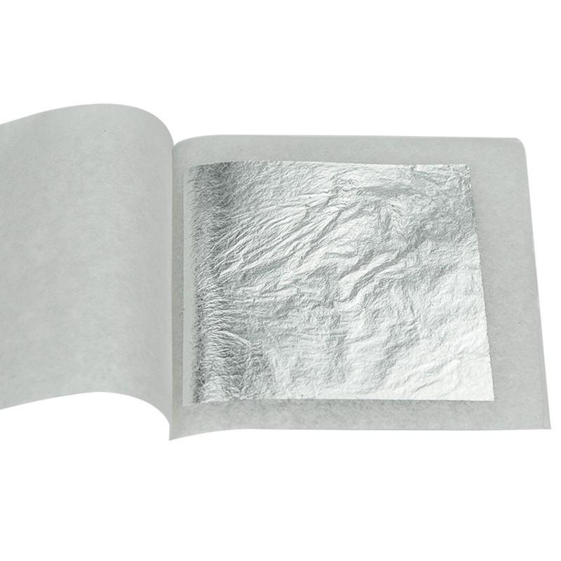 Pure 999 Silver Handicrafts: Single & Double Layer Silver Foil Paper Decor, Multiple Specifications Available