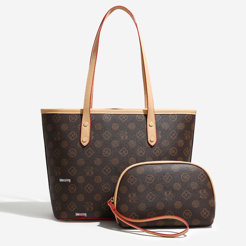 

Women s 2025 Cross-border Light Luxury Tote Bag - Large Capacity, Elegant Texture, Perfect for Mom s Commute or Outings.