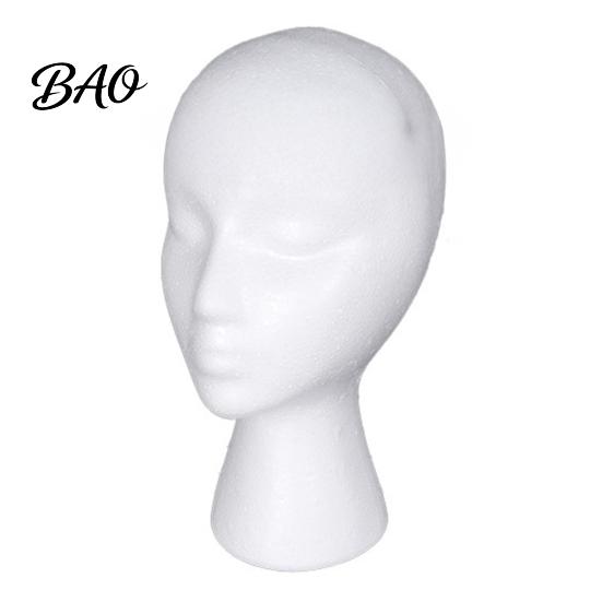 Manichino in schiuma per esposizione in negozio, Testa manichino in schiuma, Supporto per cappelli da uomo e donna, Testa per supporto leggero per parrucche, Parrucche