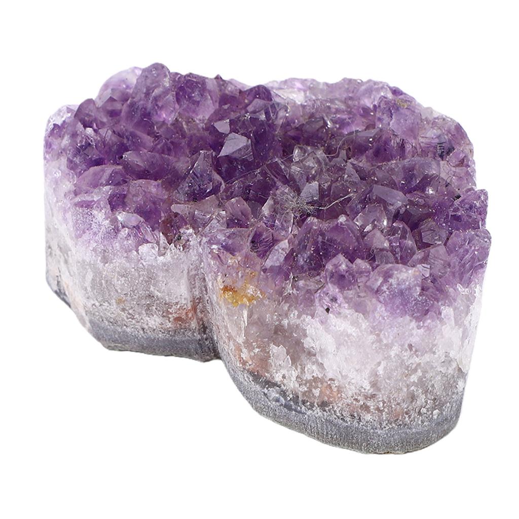 Amethyst Cluster Heart Shaped Absorb Negative Energy Amethyst Cluster Geode Specimen for Meditation Home Office Decor