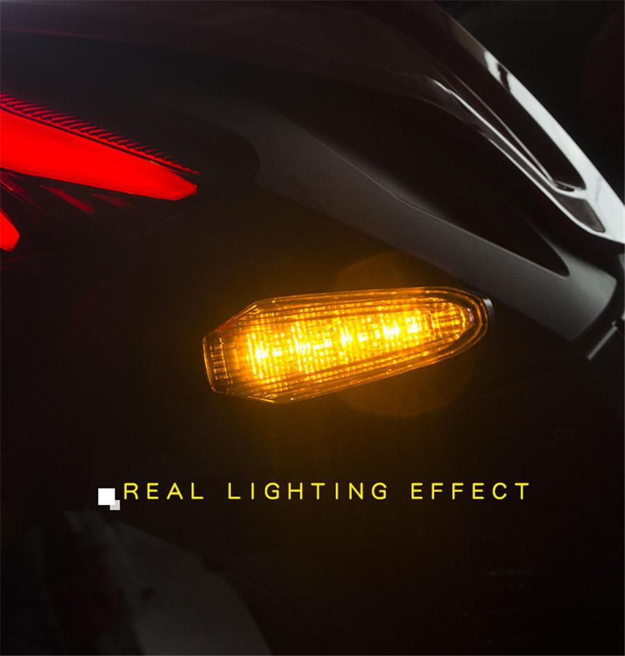 2pc Motorcycle Modified Turn Signals Waterproof Led Turn Lights DRL Dual Colors