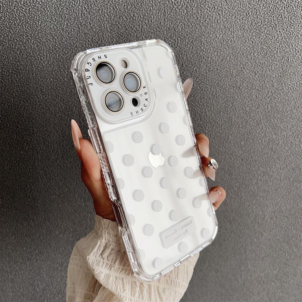 Fashion Luxury Cute Clear Phone Case for iPhone 16 Pro Max 15 14 Plus 13 16E Shockproof Transparent TPU Cover Slim Protective