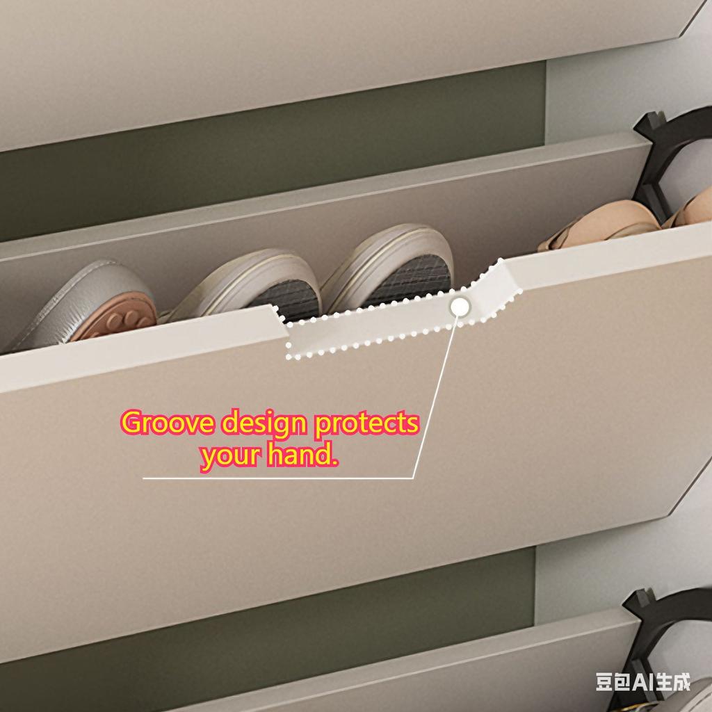 Multifunctional Shoe Cabinet Wooden Narrow Large Capacity Storage Cabinet Simple Shoe Rack Sturdy and Stable Dustproof Shelf