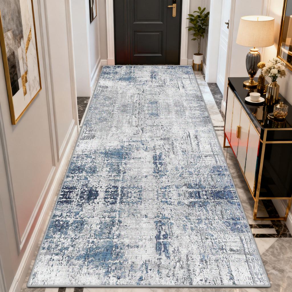 Abstract Modern Long Corridor Rugs Luxury Decoration Doorway Easy Clean Runner Carpet Living Room Bedroom Aisle Non-slip Mat