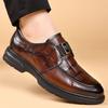 Fashion 2025 Spring Autumn Big Head Derby Shoes for Men Fashion Casual New Leather Wedding Shoes Male Solid Color Luxury Dress Shoe Man