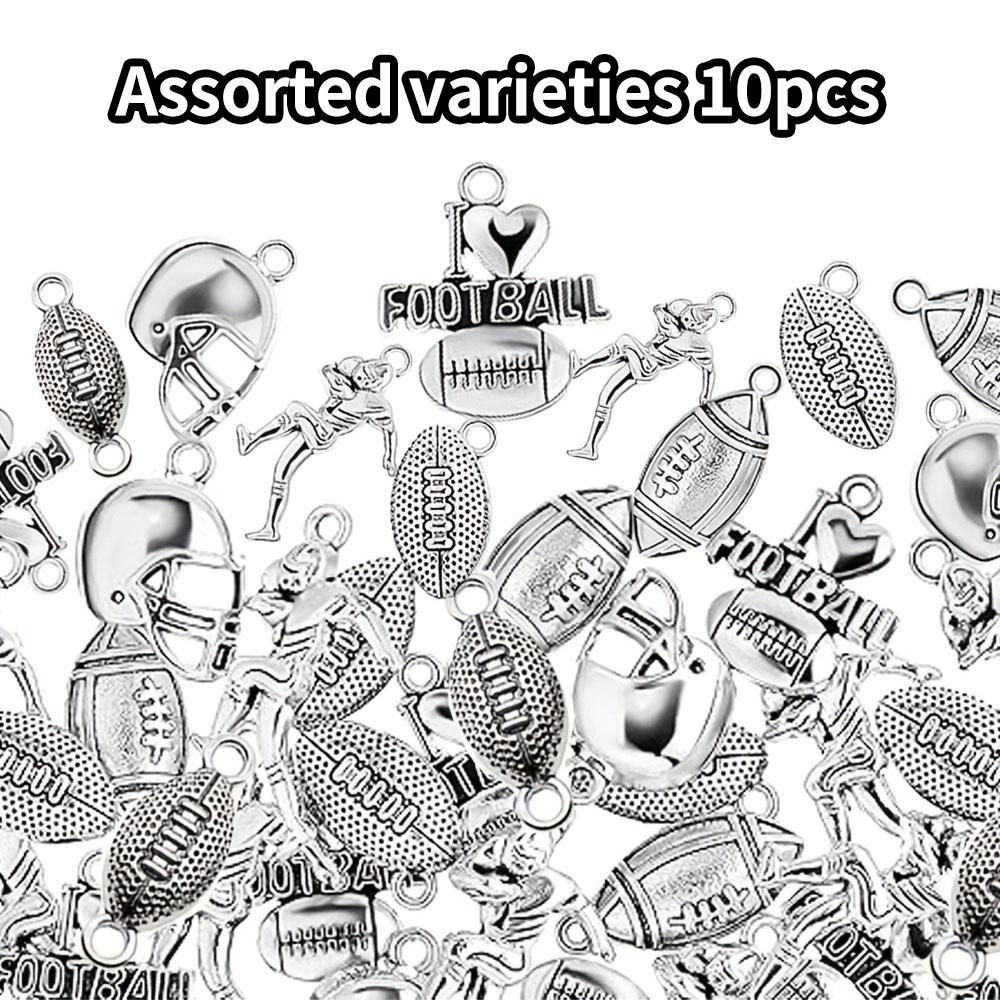 

10/20/30 шт. футбольный кулон смешанного типа, кулон с футболистом, изготовление ожерелий, изготовление ювелирных изделий, аксессуары для поиска, ожерелье своими руками, браслет 10pcs