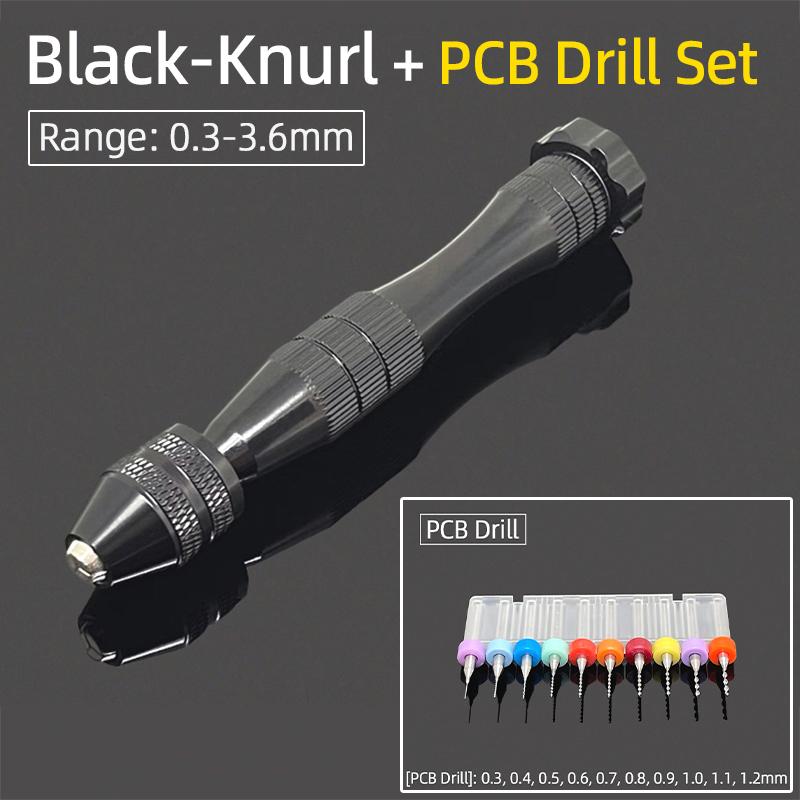 Mini Micro aluminiowa wiertarka ręczna 0.3-3.6mm z uchwytem bezkluczowym wiertła kręte HSS do biżuterii rzemieślniczej ręczne wiercenie narzędzia obrotowe