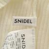 SNIDEL Long sleeve Tulle off-shoulder docking sweater F white knit Women Used