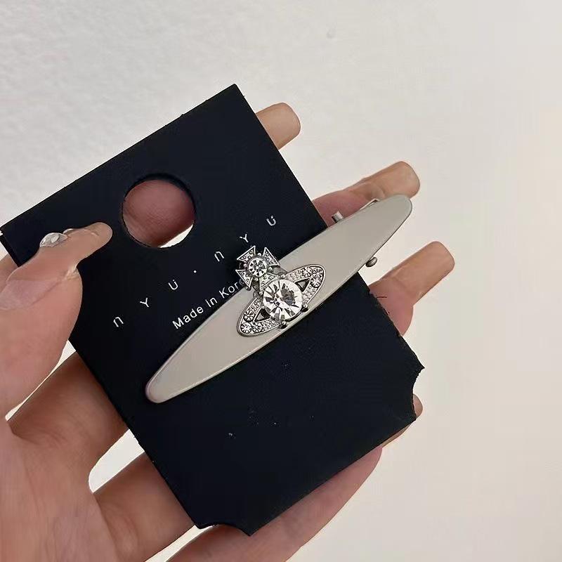 Новая заколка-клипса для волос «Планета со стразами» для девочек