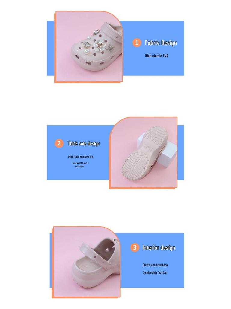 Children's Non-slip Thick Sole Summer Sandals – Versatile Closed-toe Half Slippers for Outdoor Wear