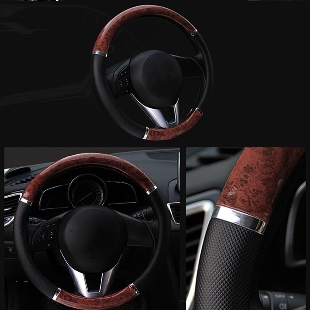 Soft Leather Car Steering Wheel Cover Good Grip Accessories For 15/37CM~38CM UK