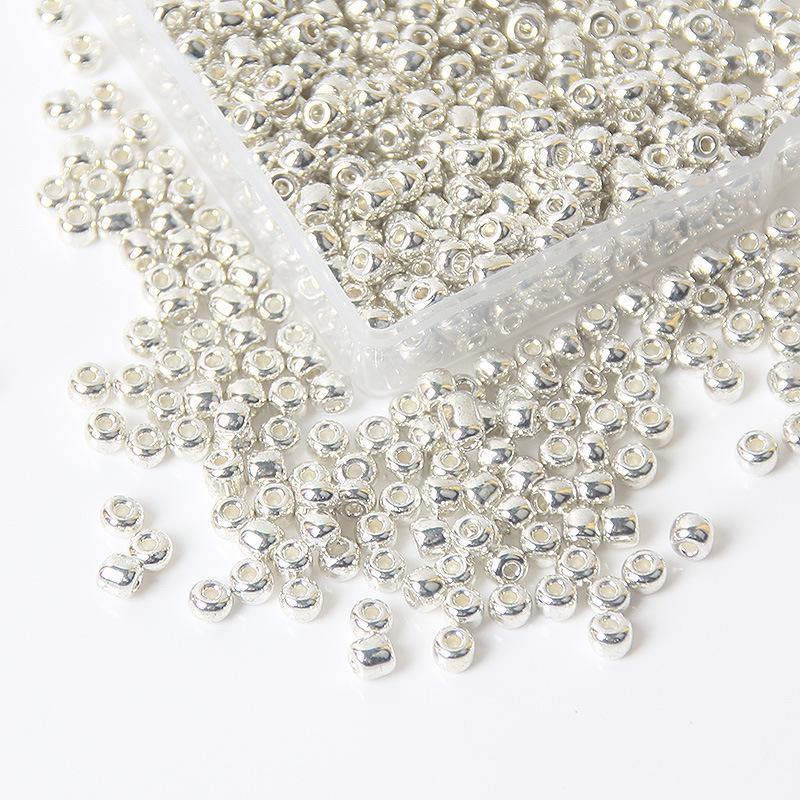 

Золотые и серебряные гальванические рисовые бусины для самодельных украшений и аксессуаров: Бусины ручной работы для вышивки крестом, плетения браслетов, ожерелий и заколок.