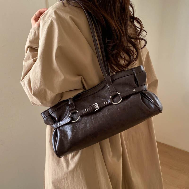 Sac sous-bras Rétro Chic de Luxe, Sac Cabas Polyvalent Grande Capacité pour le Quotidien, Sac à Main Tendance à Une Seule Bandoulière pour Femmes KTB