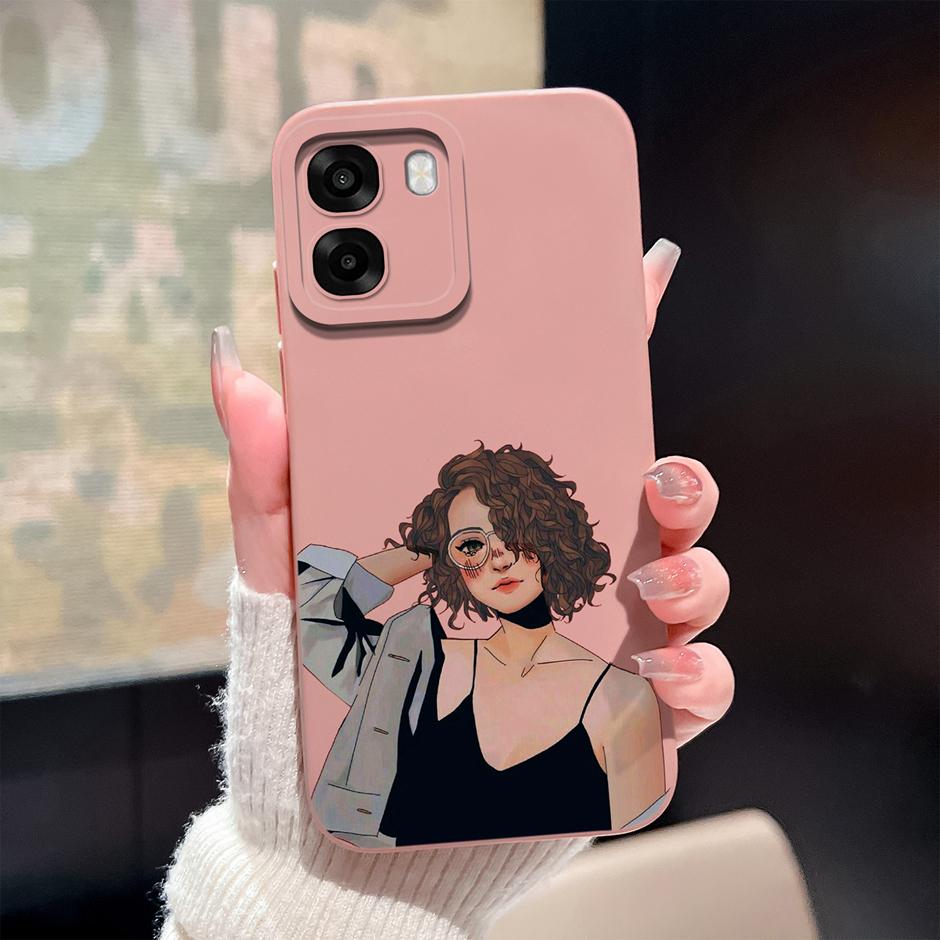 Per Oppo A6 A6x A6s 4G 5G Custodie Carine Cartoni Animati Dolci Ragazze Morbido Silicone Liquido Paracolpi Protettivo Cover Per OppoA6 A6x A6s Fundas