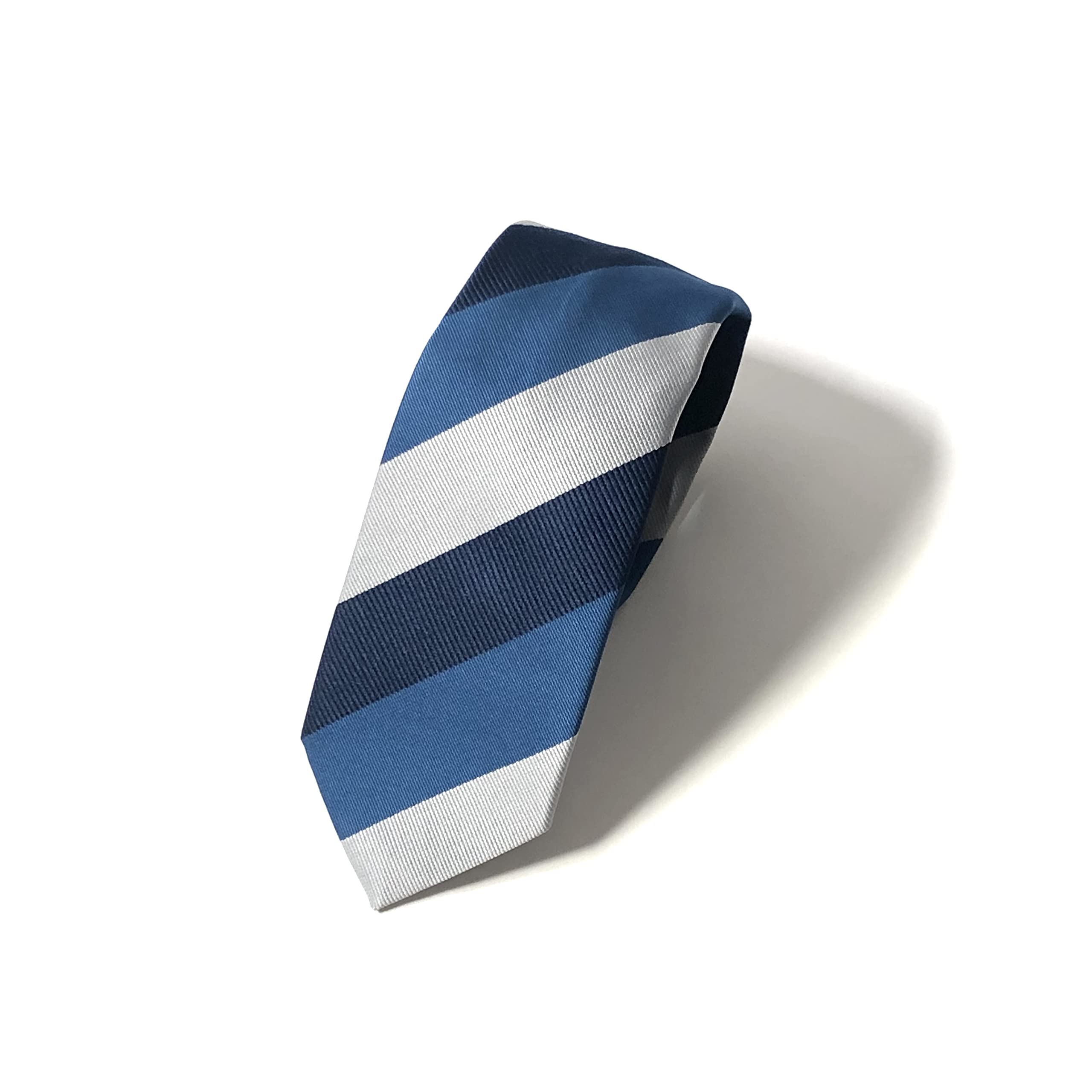 [MAN ABOUT TOWN] Washable Necktie [Made in Japan] High-Quality Kyoto Nishijin-ori Brand Washable (Stripe D-Blue)