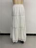 2025 Summer Lace Trim Patchwork Maxi Skirt - European Holiday Style