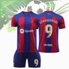 Barcelona Home Jersey Messi 10 Lewandowski 9 Gavi 30 Pedri 8 Suitable For Children Various Sizes Available