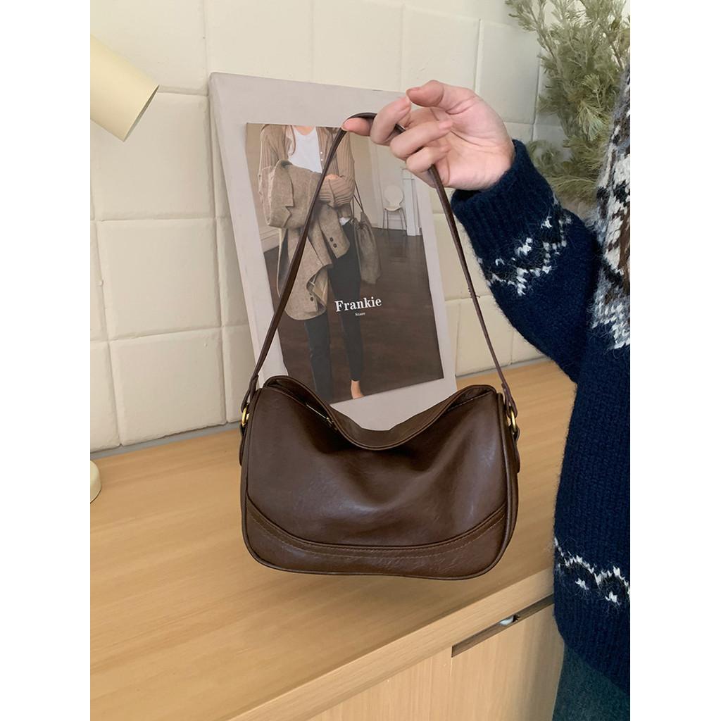 Ielgy Melade Retro One-Shoulder Underarm Bag All-Match Cross-Body Dumpling Bag