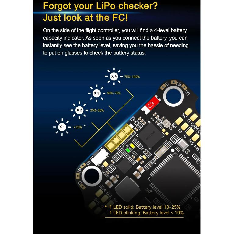 SpeedyBee F405 V4 BLS 60A 30x30 Flight Controller + 60A 4-in-1 ESC Stack for FPV Freestyle Drone, DIY Same Style Accessories