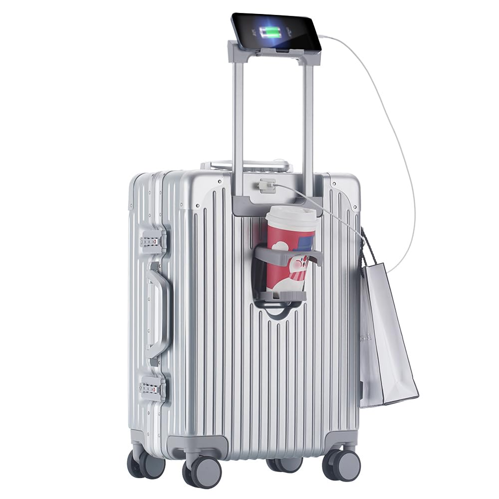 

Чемодан с чашкой, мобильным USB-накопителем, алюминиевым замком TSA, маленький, 38 л [Tornare], держатель, чехол, подставка, порт, зарядка, сумка, рама, ручная кладь,