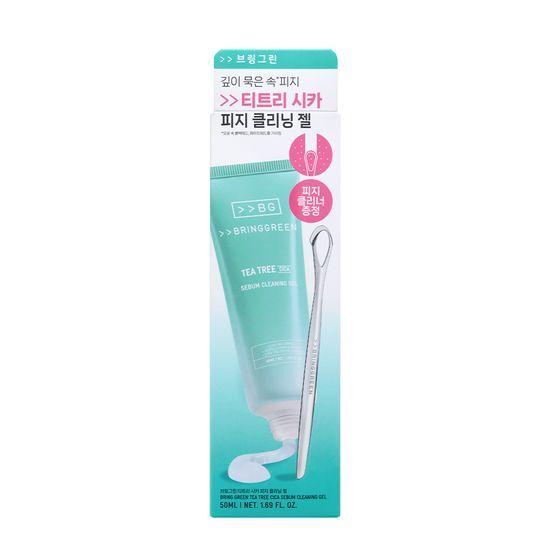 BRING GREEN Tea Tree Cica Sebum Cleaning Gel 50ml (+ Sebum Cleanser)