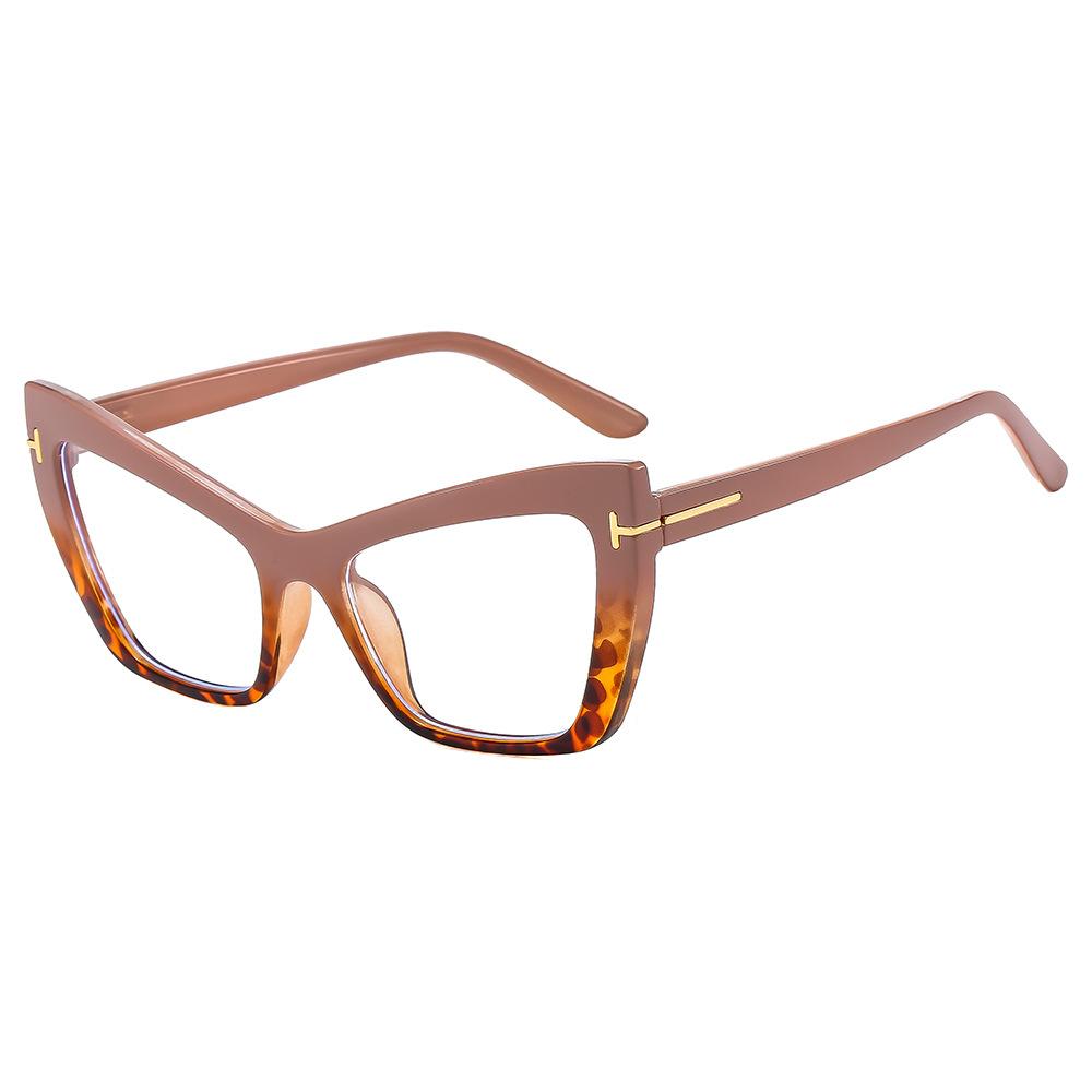 JYL TS Triangle Leopard Print Glasses Style For Street Shooting 68195