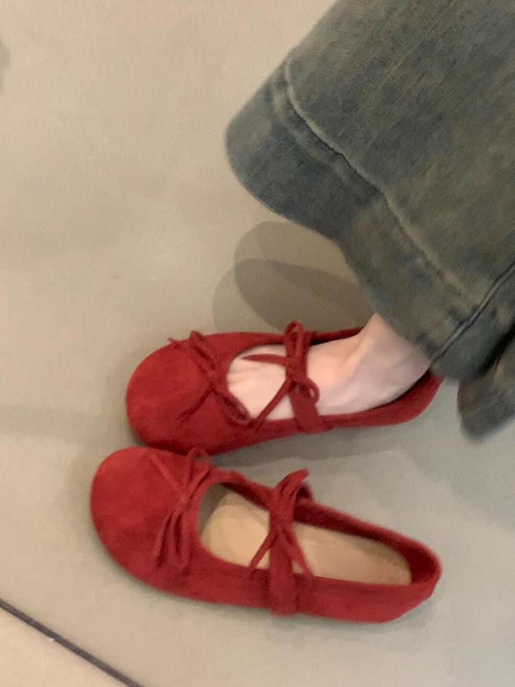 

Fashion 2025 Butterfly Knot Mary Jane Shoes Women s Casual Leopard Print Slip-On Single Shoes Spring New Style Elegant Low Cut Bean Be 35 красный