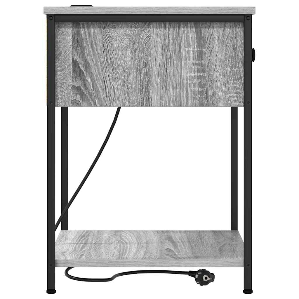 Nightstand Set (2 pcs) Grey Sonoma 42 x 41 x 56 cm Engineered Wood