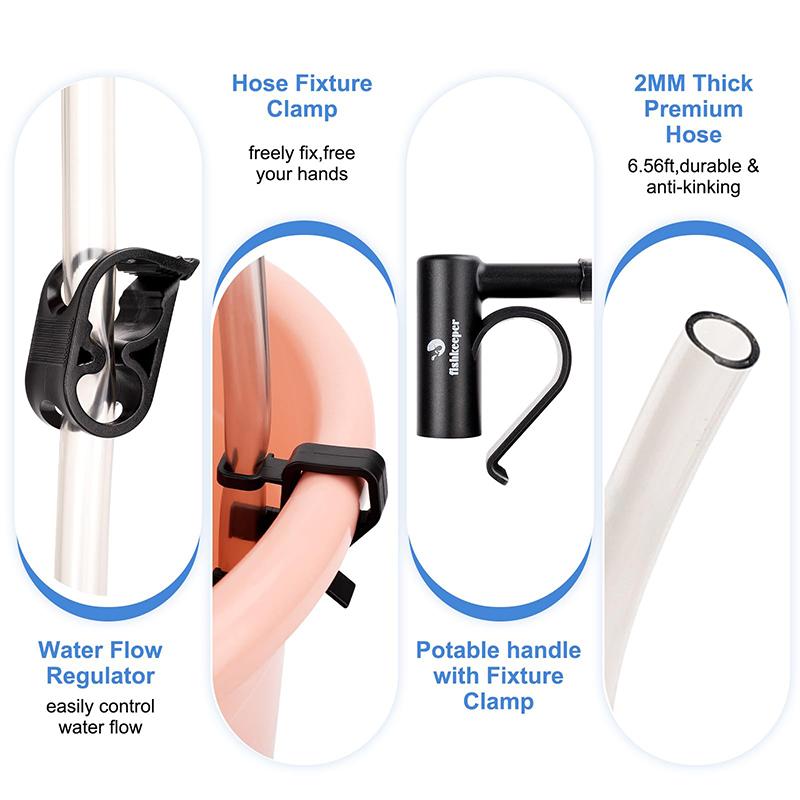 Quick Aquarium Siphon Pump Gravel Cleaner - 256Gph / 80Gph Adjustable Powerful Fish Tank Vacuum Gravel Cleaning Kit