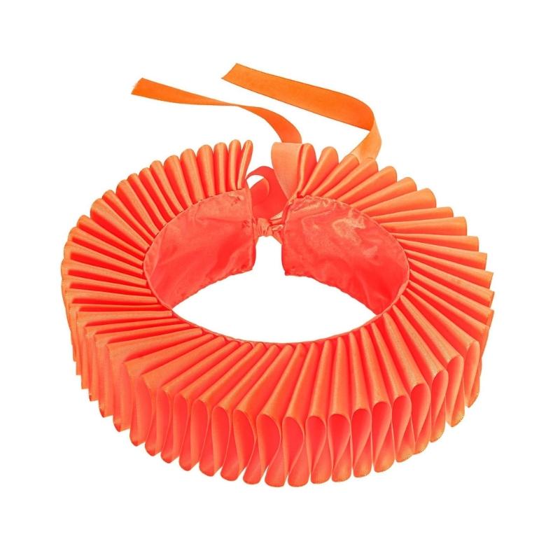 Ретро Воротник с оборками Девочки Косплей Галстук Викторианский Воротник Лацкан Средневековый Косплей Викторианский Галстук с оборками Воротник 1 оранжевый