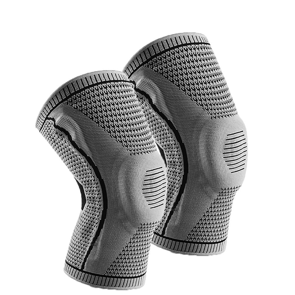 Knee Braces with Patella Strap, Medial Support, Silicone Compression Protection for Meniscus, Running Basketball Knee Pads