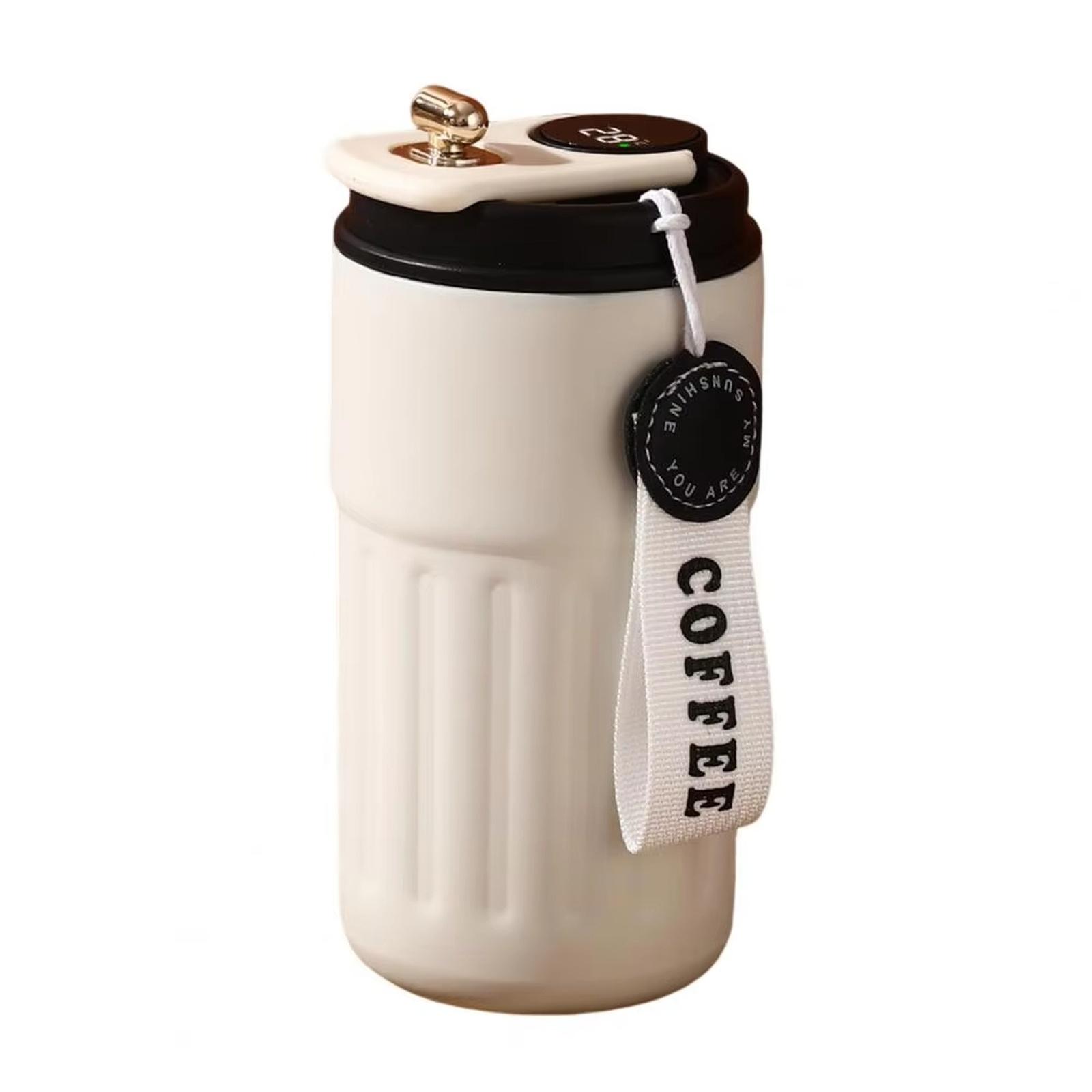 

Smart Coffee Cup Stainless Steel Vacuum Insulated Mug, Portable Travel Cup чёрный