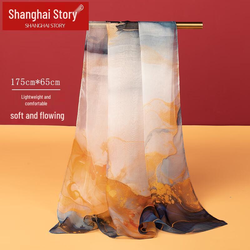 Shanghai Story 100% Mulberry Silk Scarf Gift Set for Women