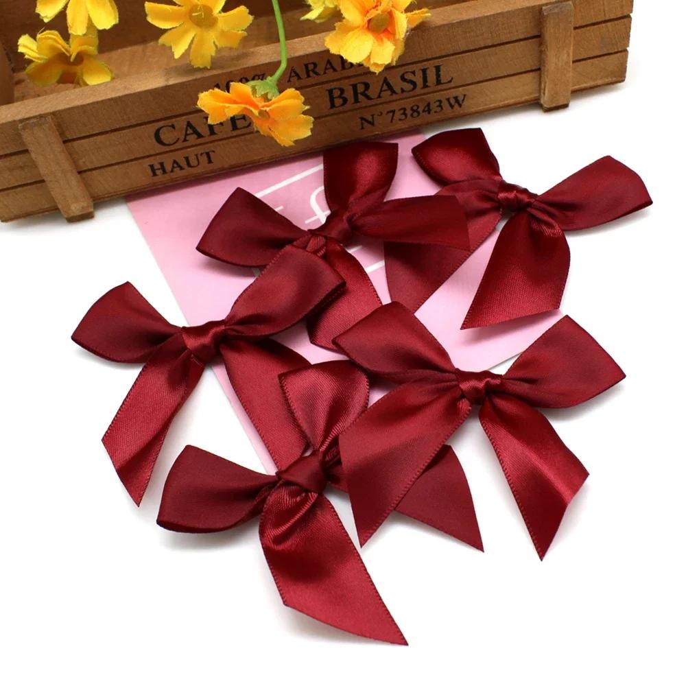 20/50 Stück Band Schleife Bastelschleife Rosa Weiß Blau Floral Geschenkband DIY Weihnachtsfeier Dekoration Strikjes Decoratie Moños Navideños